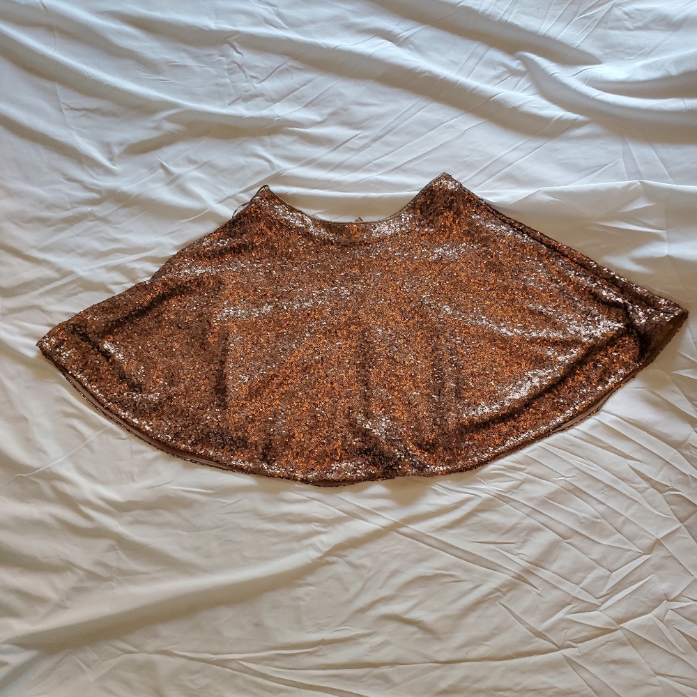 Rose Gold Sequin Skater Skirt